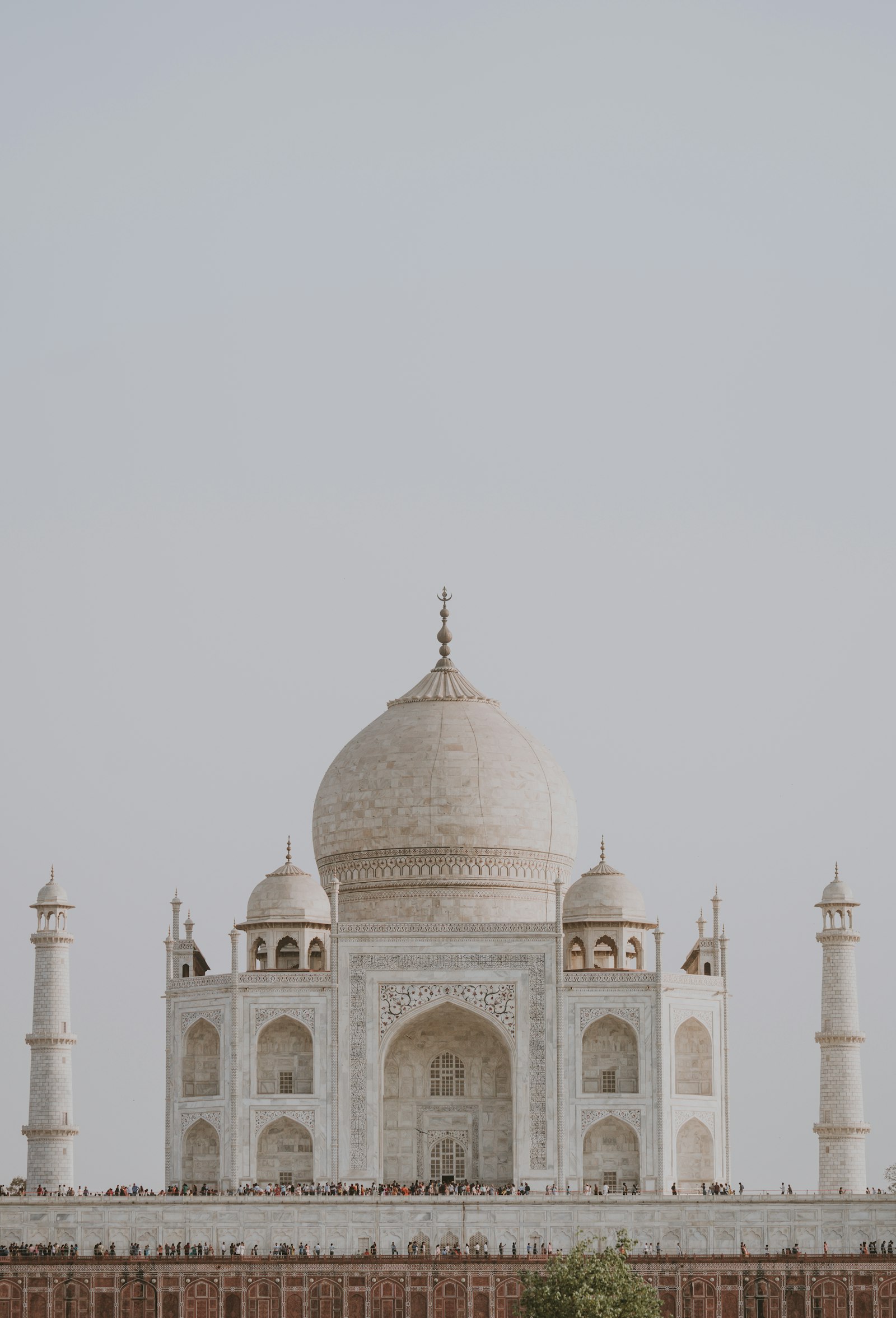 Taj Mahal at sunrise in India.