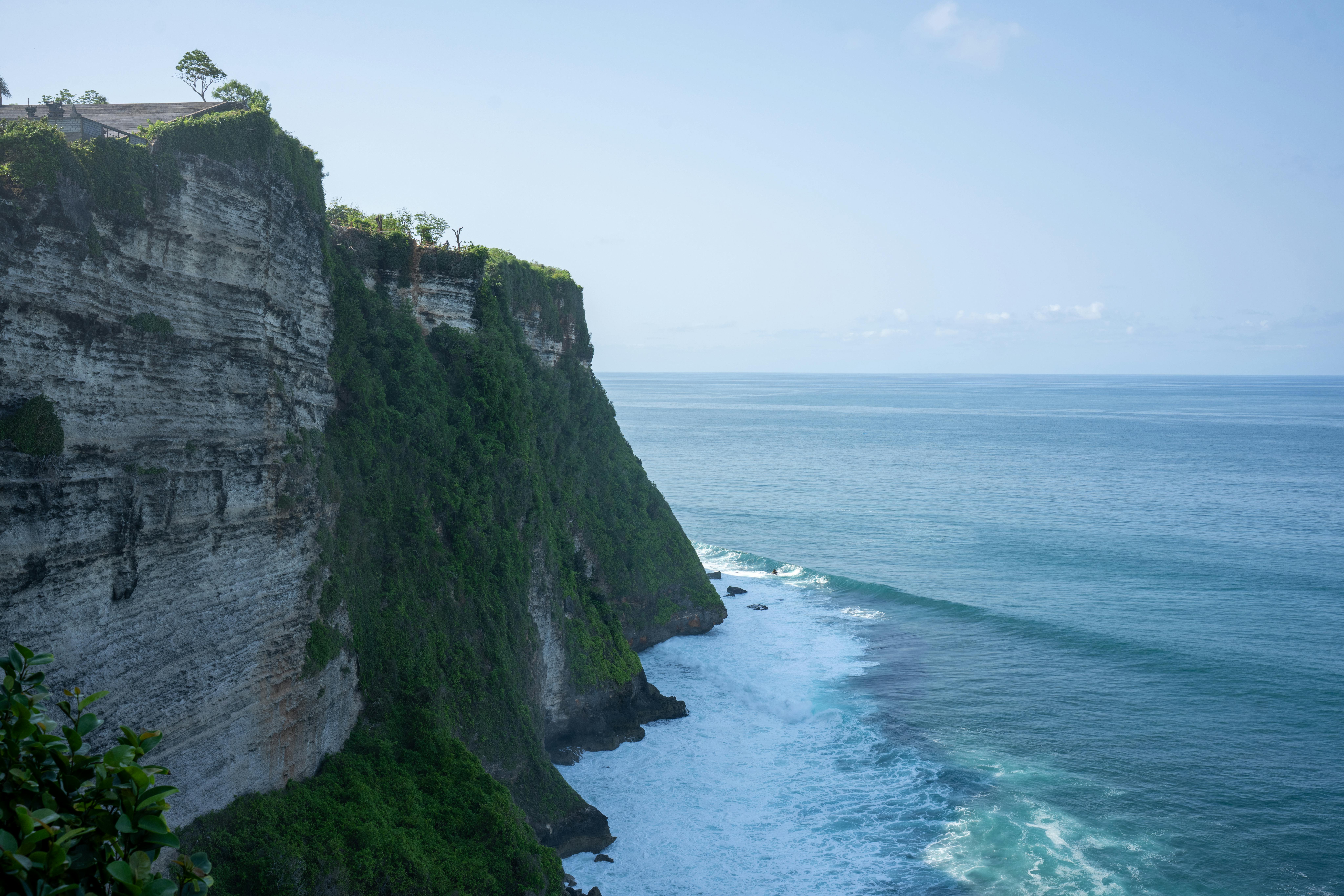Clifftop coastal scene in Bali.
