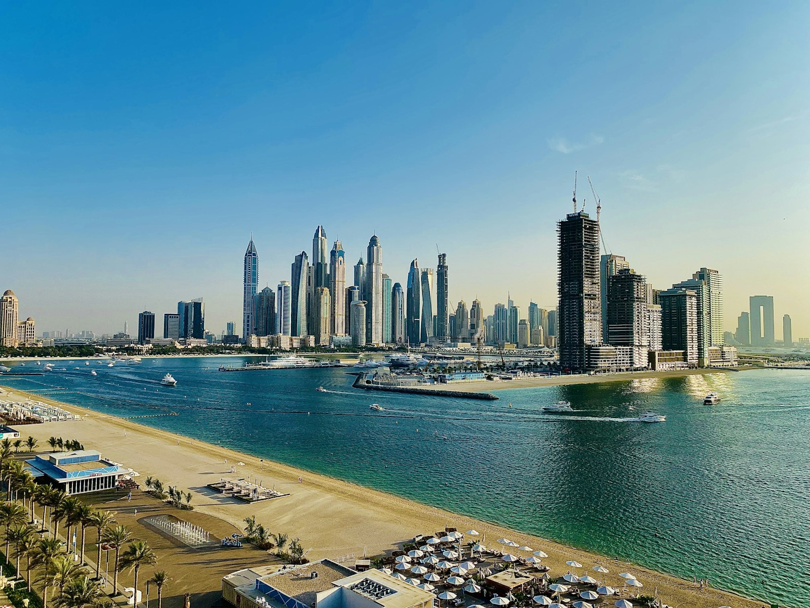 Dubai waterfront and resort-style leisure setting.