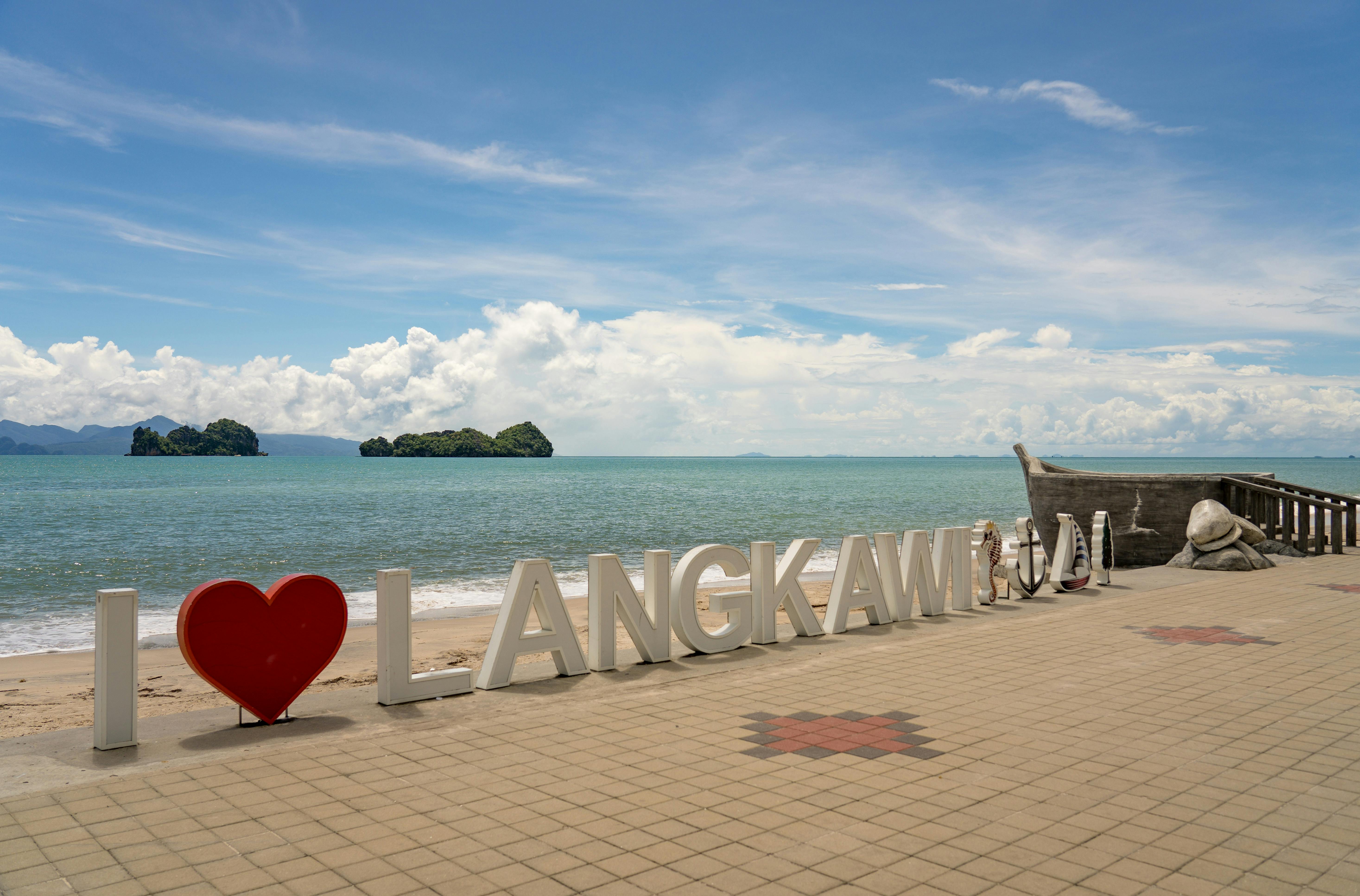 Beachfront leisure scene in Langkawi, Malaysia.