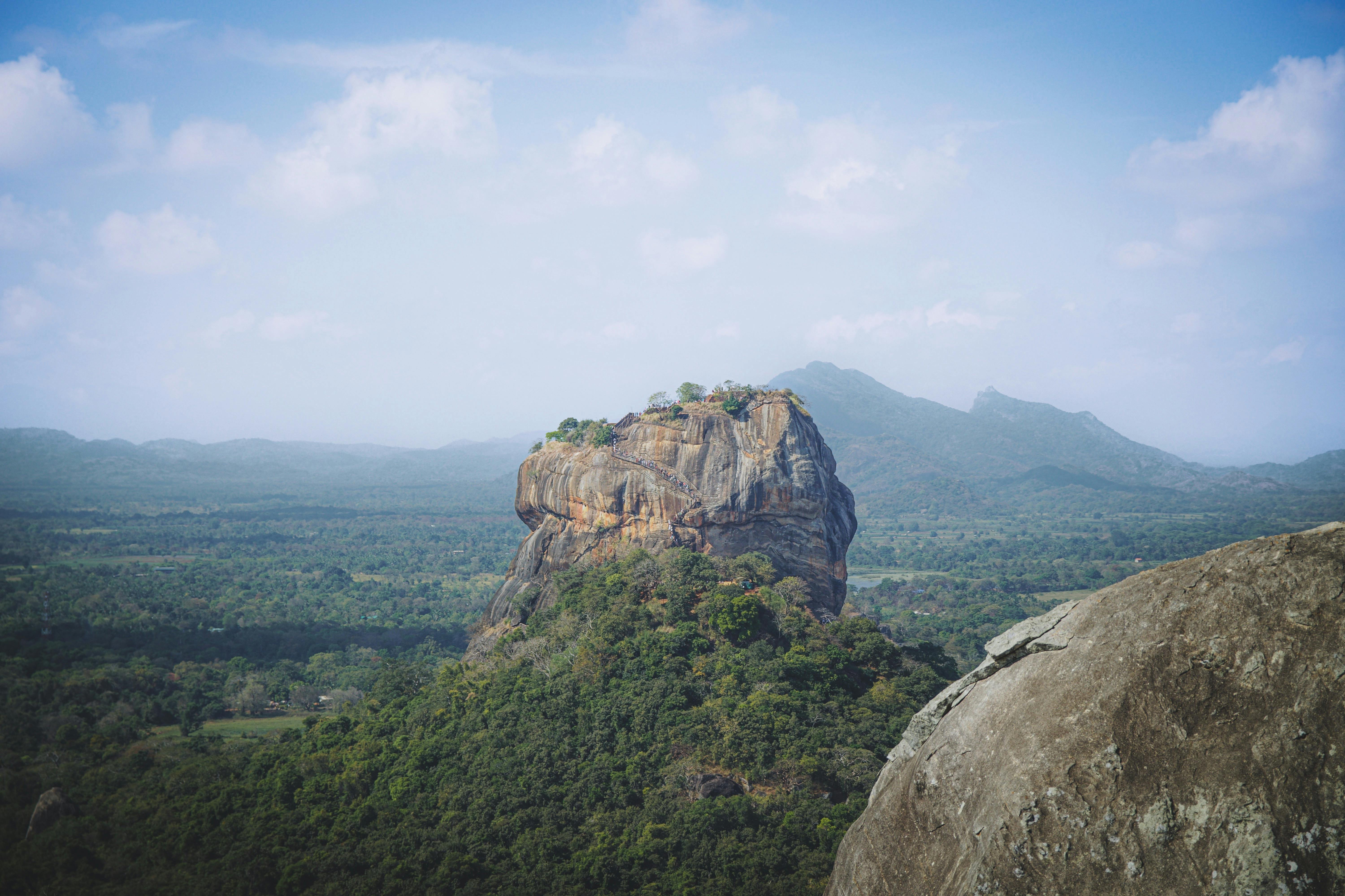 Sigiriya rock fortress landscape in Sri Lanka.